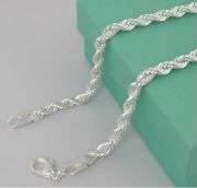 50cm Twist Rope 925 Sterling Silver Chain Necklace