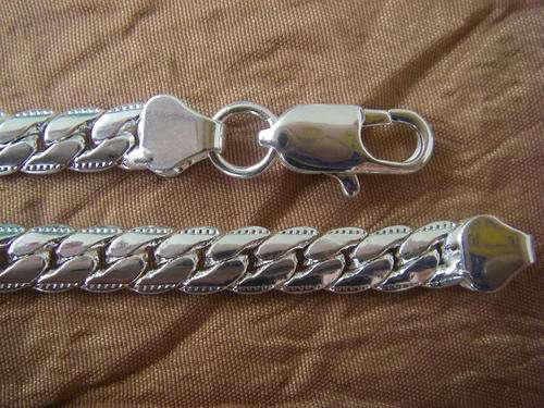 Stunning silver filled embossed mens or womens 51cm chain necklace of 5mm thickness