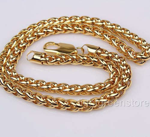 9K  Yellow Gold Filled Men's Chunky Heavy chain necklace (61cm length)