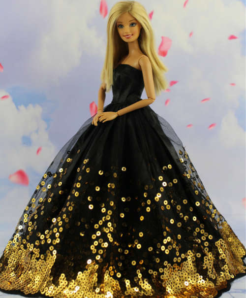 Black barbie gown 2025