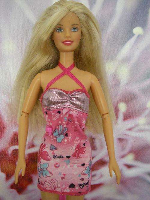Barbie doll pink short tight summer dress