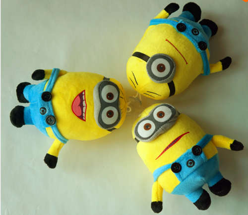 Soft and huggible cuddly bright yellow cute minion