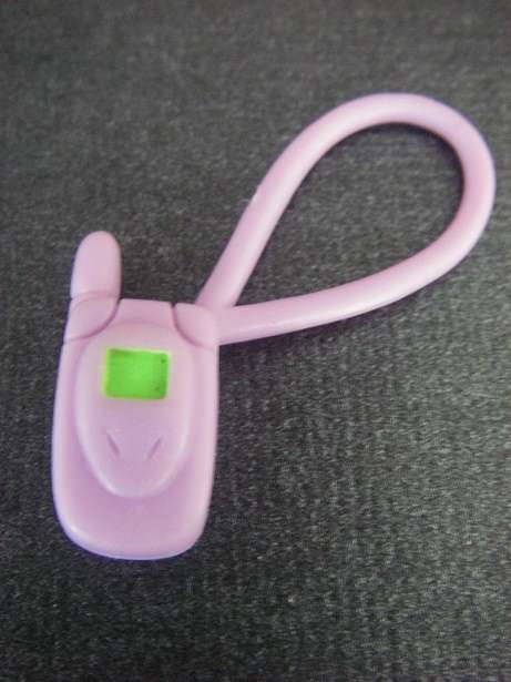Barbie doll accessories, personal accessory, lilac purple cellphone with strap