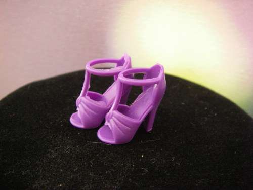 Purple Barbie doll ankle strap high heeled sandals, shoes
