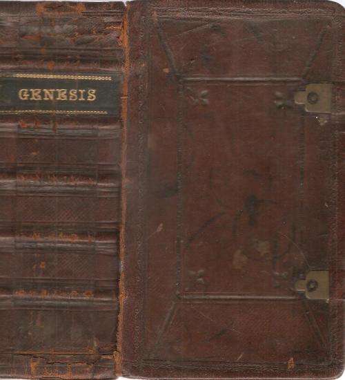 Genesis Bijbel Nederlandse Canonijke leatherbound bible 1850's
