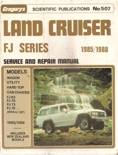 Land Cruiser FJ Series 1985-1988  Service and Repair Manual By: Gregory's Scientific Publications