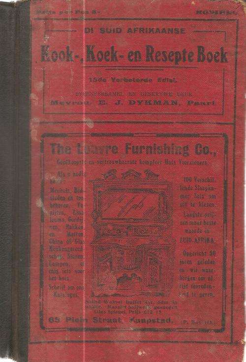 Kook, Koek en Resepte Boek Deur : Mejuffr E. J. Dykman