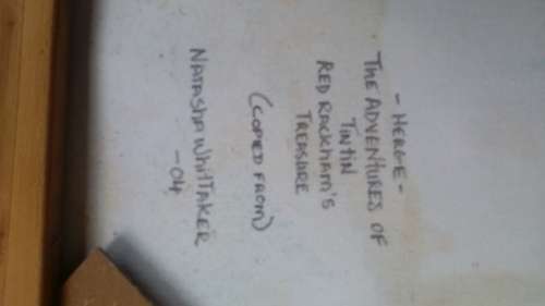 The Adventures of TinTin Red Rackham's Treasure oil on canvas 34cm x 45cms repro art by N Whittakerr