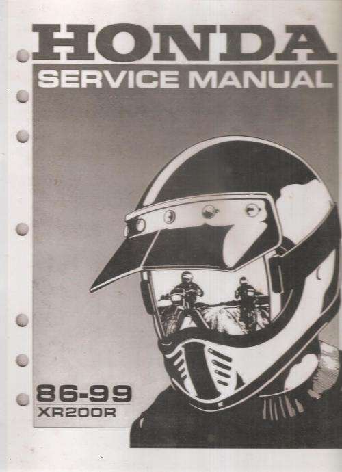 Honda Service Manual 86-99 XR200R