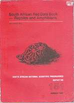 South African Red Data Book- Reptiles And Amphibians By South African National Scientific Programmes
