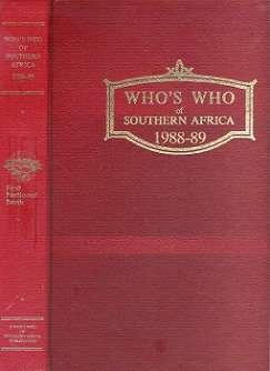 Who's Who Of Southern Africa 1988-89 - Edited By S.V. Hayes