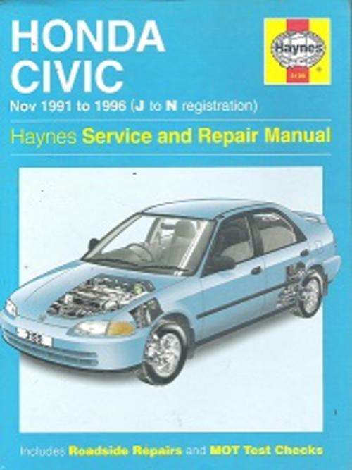 Honda Civic Nov 1991 to 1996  J to N registration  by A Legg & M Stubblefield