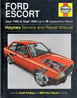 Ford Escort, sept 1980 to sept 1990 petrol, Haynes Service And Repair Manual