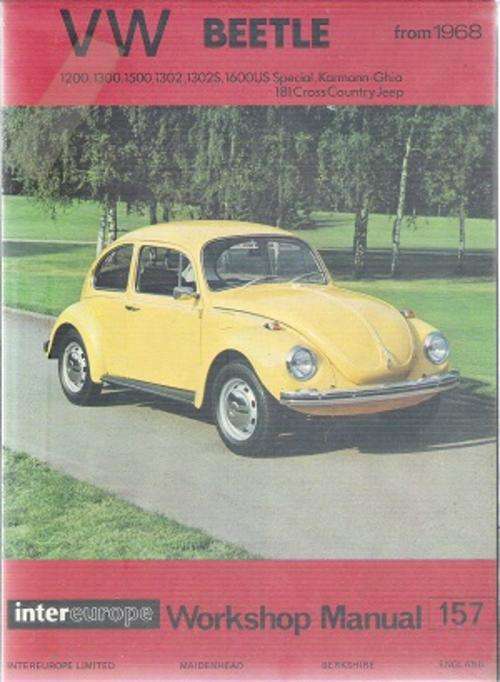VW Beetle - Workshop Manual From 1968 By: P Harris