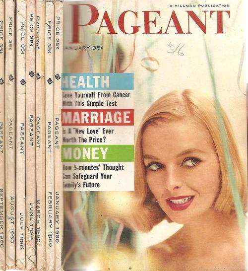 Pageant Magazine - 6 Volumes dated 1960