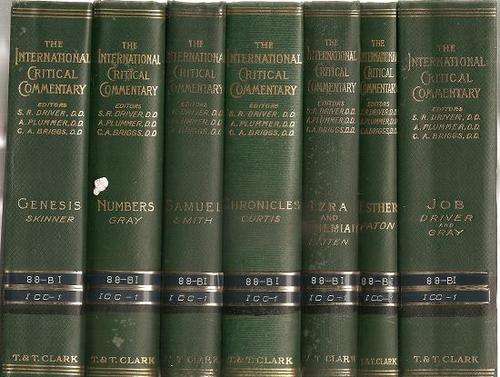 The International Critical Bible Commentary  - 29 Volumes  - Various Editors