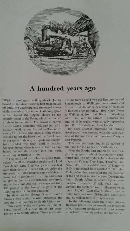 A Century of Service, S A Railways Centennary1860-1960
