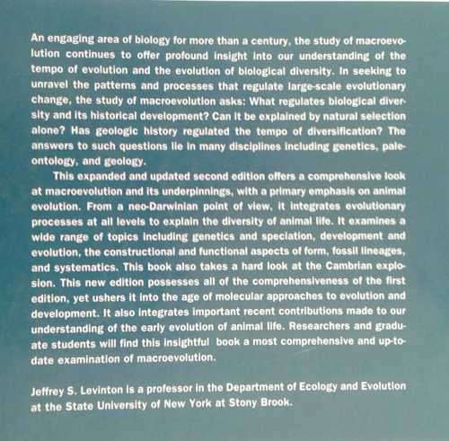 Genetics, Paleontology, and Macroevolution, second edition by Jeffrey S Levinton