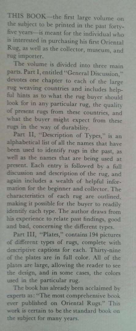 Oriental Rugs A Complete Guide by Charles W Jacobsen