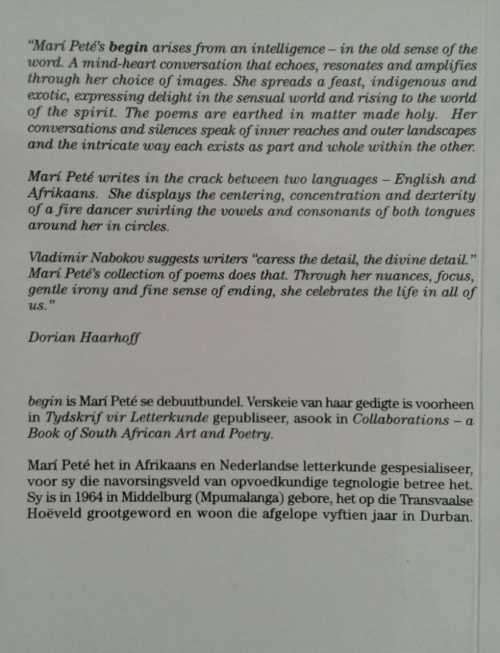 Begin by Mari Pete **SIGNED COPY**