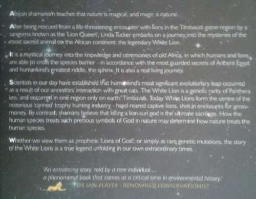 Mystery of The White Lions, Children of the Sun God by Linda Tucker