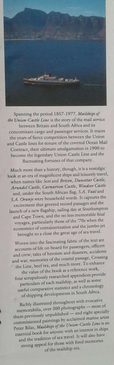 Mailships of The Union-Castle Line, Centenary Voyage SIGNED COPY by Harris & Ingpen