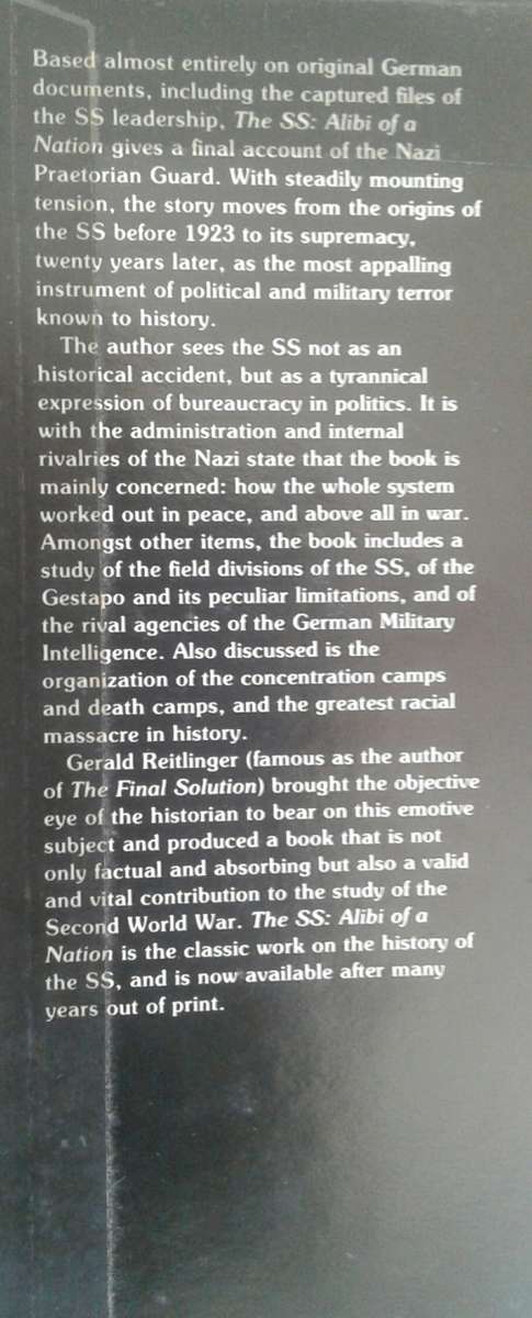 The SS Alibi of a Nation 1922-1945 by Gerald Reitlinger