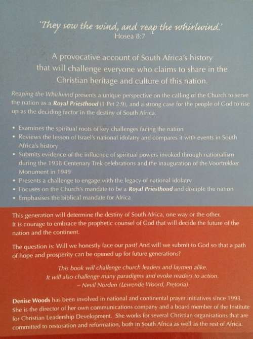 South Africa Reaping the Whirlwind of National Idolatry by Denise Woods