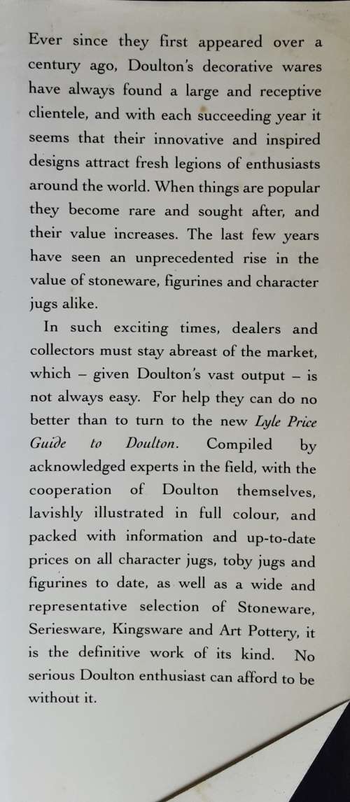 Lyle Price Guide Doulton by Tony Curtis