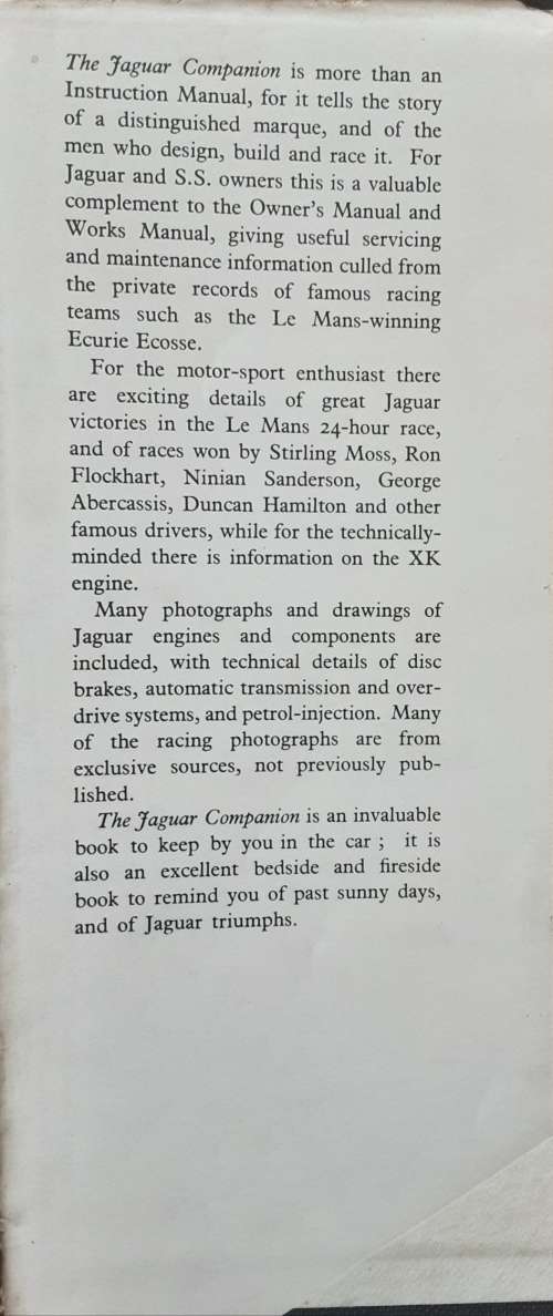 The Jaguar Companion by Kenneth Ullyett