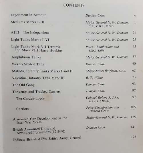 AFV 1919/40 British Armoured Fighting Vehicles by Duncan Crow