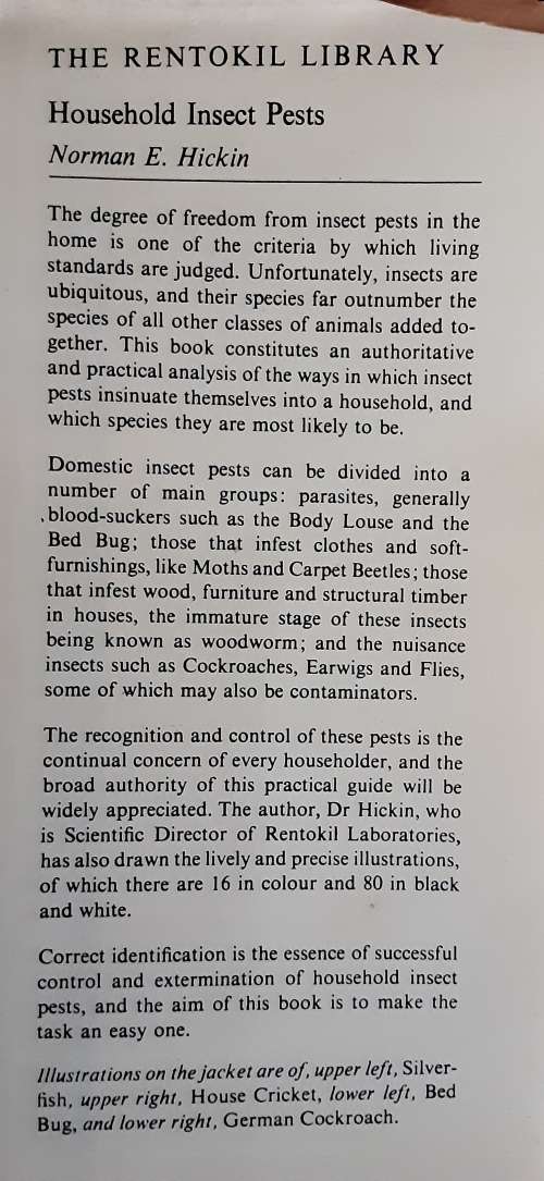 Household Insect Pests by Norman E Hickin