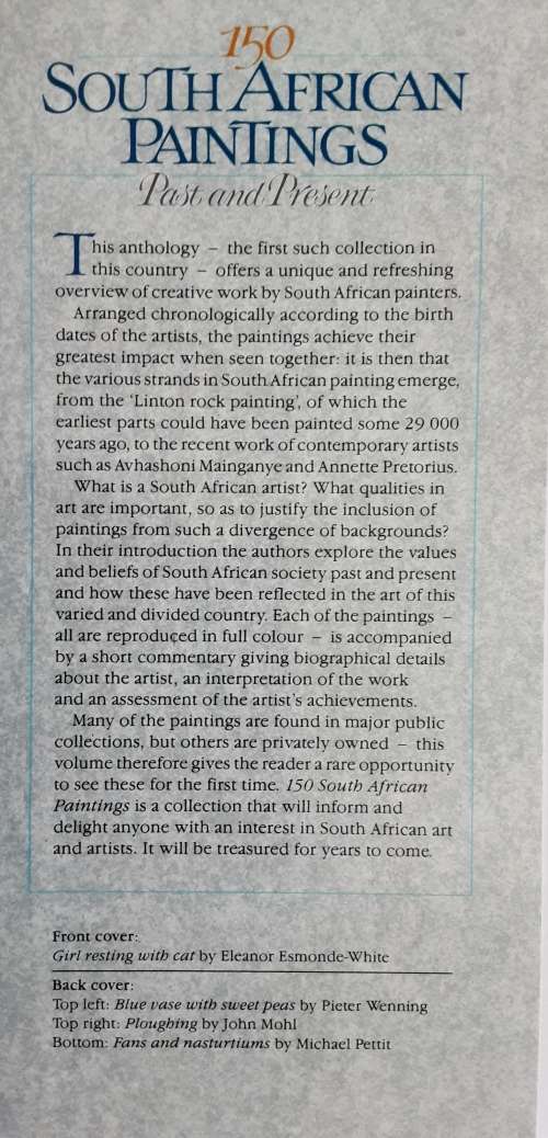 150 South African Paintings Past and Present by Lucy Alexander and Evelyn Cohen