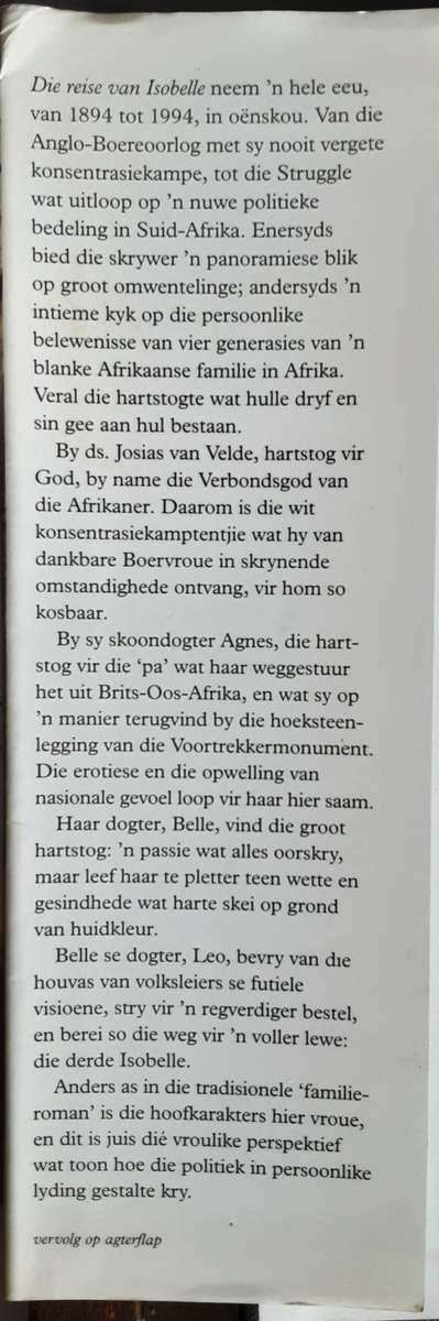 Die Reise Van Isobelle by Elsa Joubert