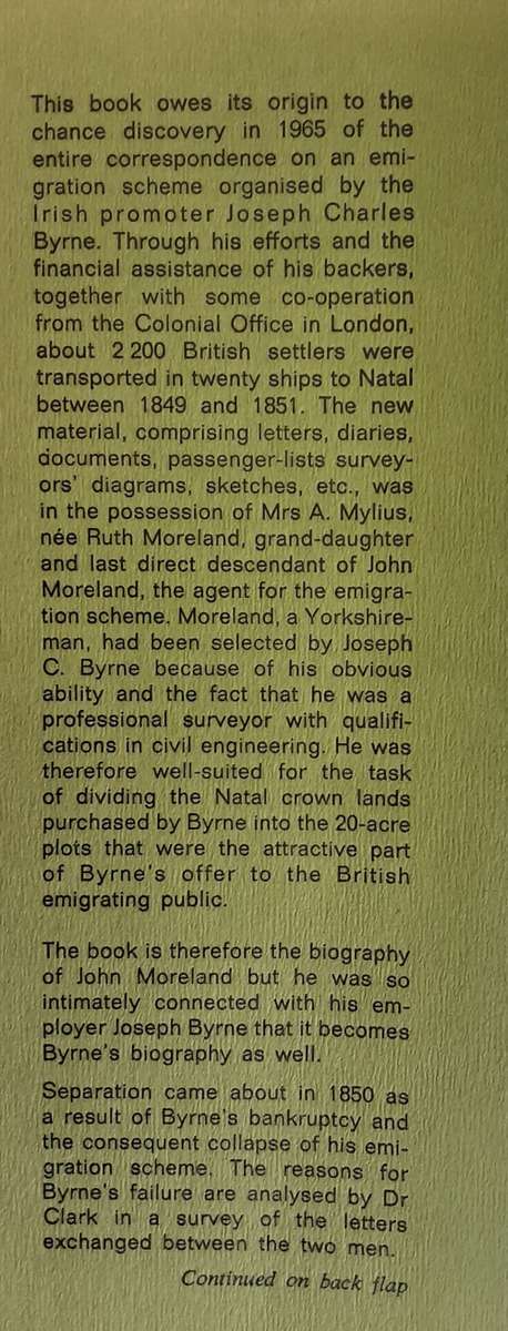 Natal Settler-Agent The Career of John Moreland by Dr John Clark