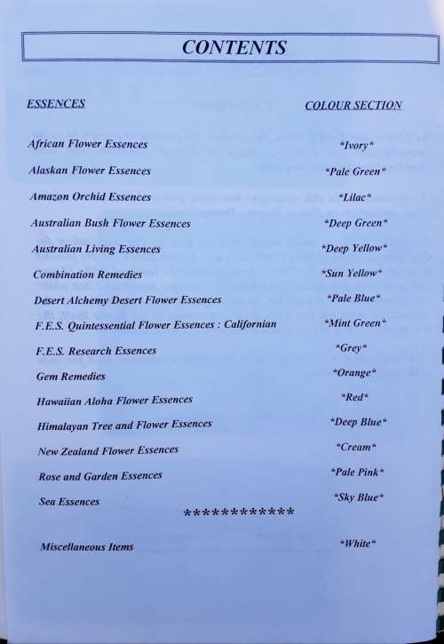 The Flower and Gem Remedy Association Catalogue Book from around the World