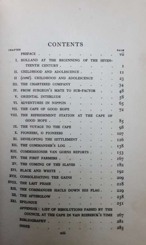 Jan Van Riebeeck, A Biographical Study by C Louis Leipoldt