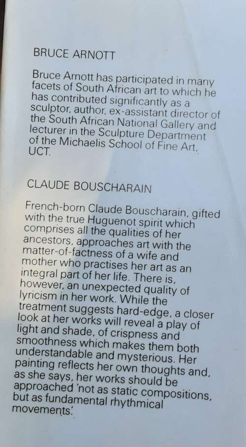 Claude Bouscharain by Bruce Arnott