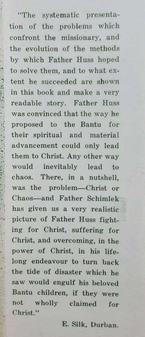 Against The Stream, Life of Father Bernard Huss by Francis Schimlek