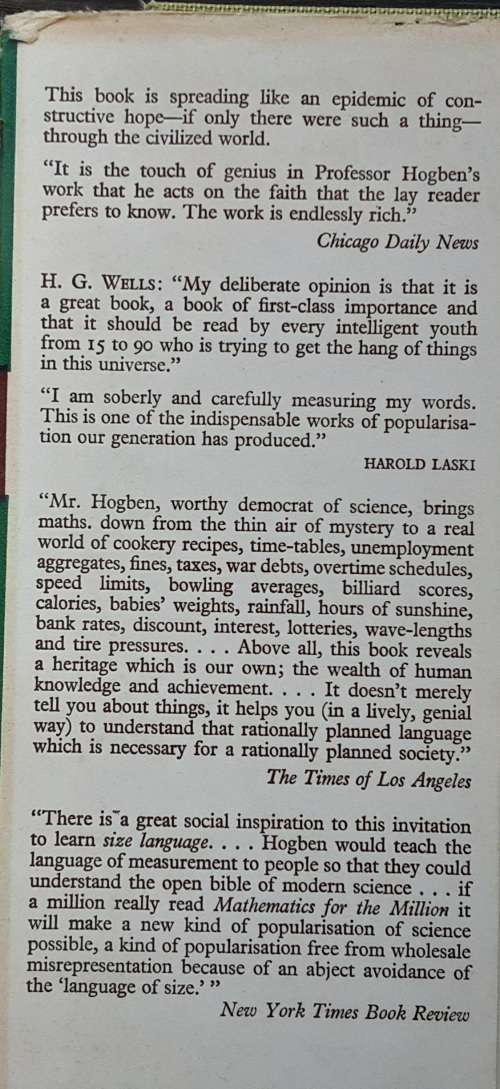 Mathematics for the Million by Lancelot Hogben