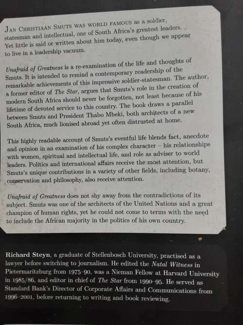Jan Smuts, Unafraid of Greatness by Richard Steyn
