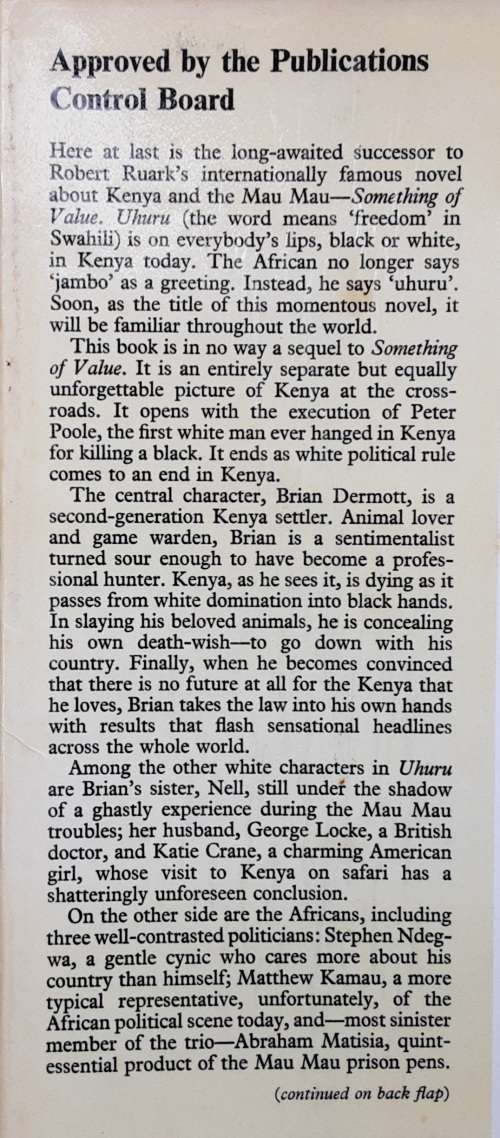 Uhuru by Robert Ruark