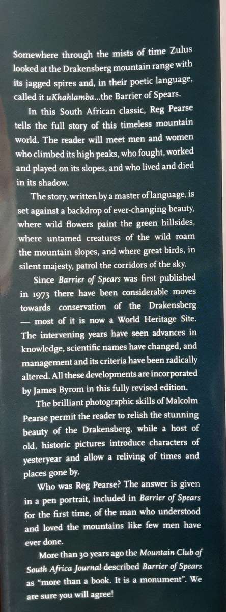 Barrier of Spears, Drama of the Drakensberg by R O Pearse and James Byrom