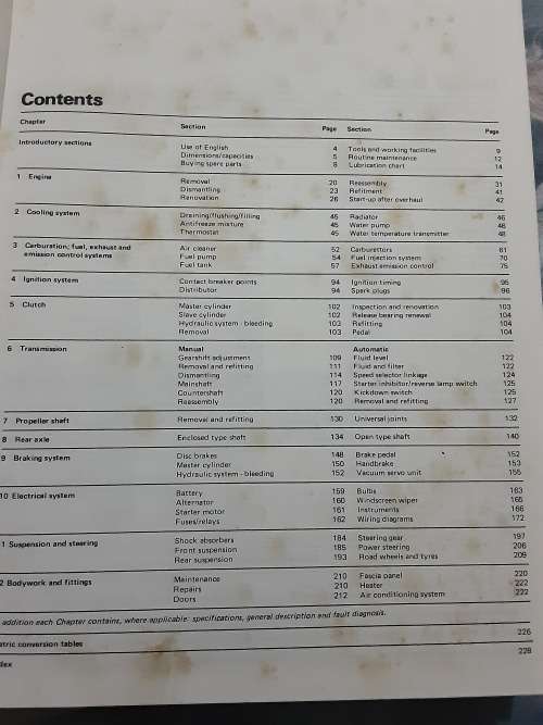 Mercedes-Benz 250 and 280 1968 to 1972 Haynes Workshop Manual nbr 346