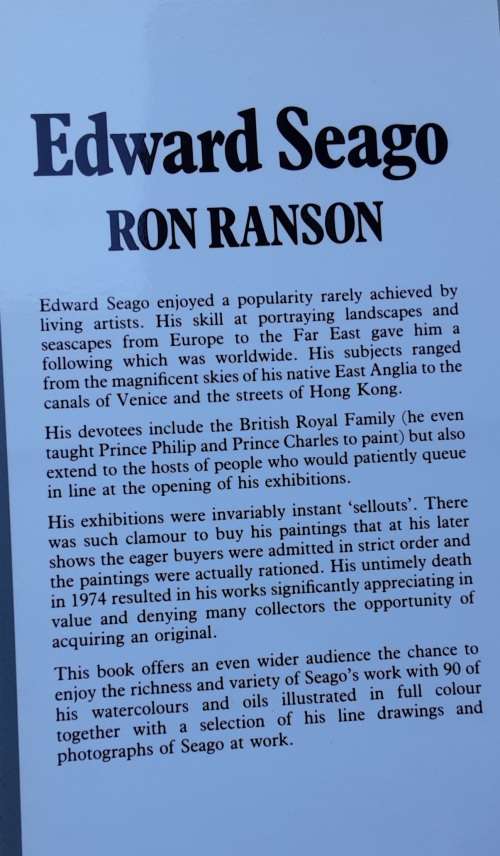 Edward Seago by Ron Ranson **SIGNED by the author**
