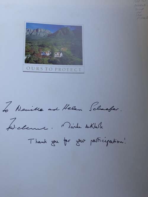 Groote Schuur, Great Granary To Stately Home by Simons **SIGNED by F W and Marika De Klerk***