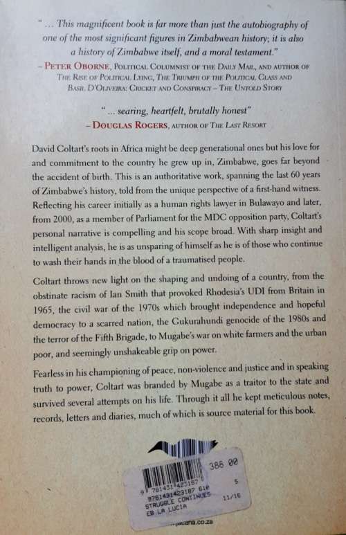 The Struggle Continues, 50 Years of Tyranny in Zimbabwe by David Coltart