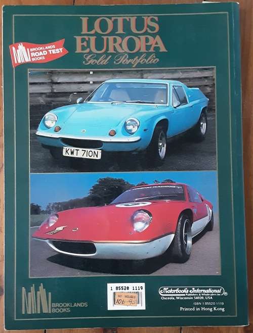 Lotus Europa Gold Portfolio 1966-1975 by R M Clarke