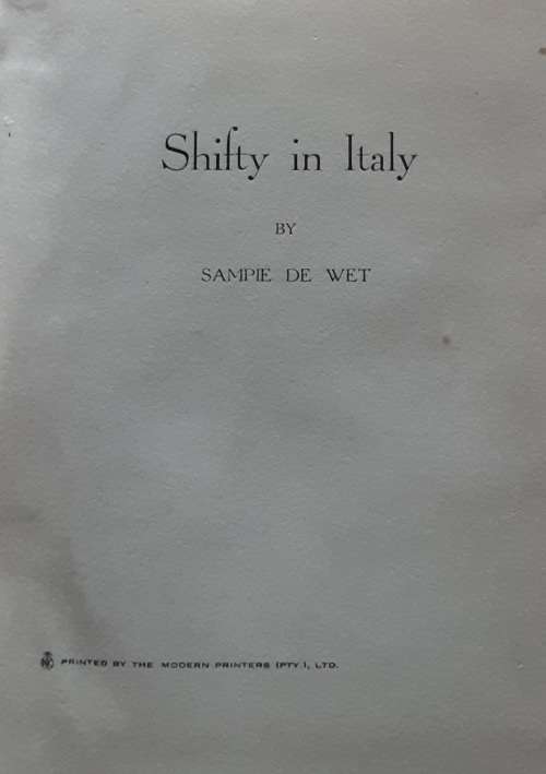 Shifty in Italy by Sampie De Wet