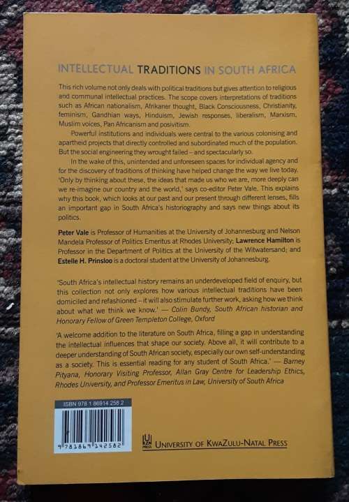 Intellectual Traditions in South Africa, Ideas, Individuals and Institutions edited by Vale etal